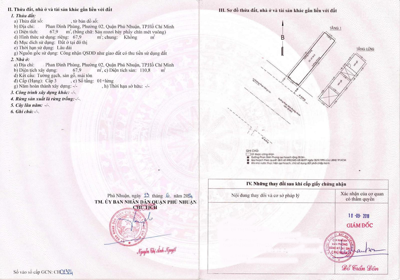 Cho thuê Nguyên Căn Đường Phan Đình Phùng - Phường 2 - Quận Phú Nhuận.
